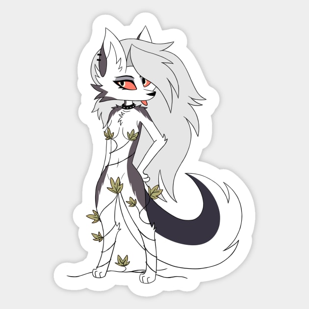 Loona wolf - Helluva Boss Sticker by d o r r i a n